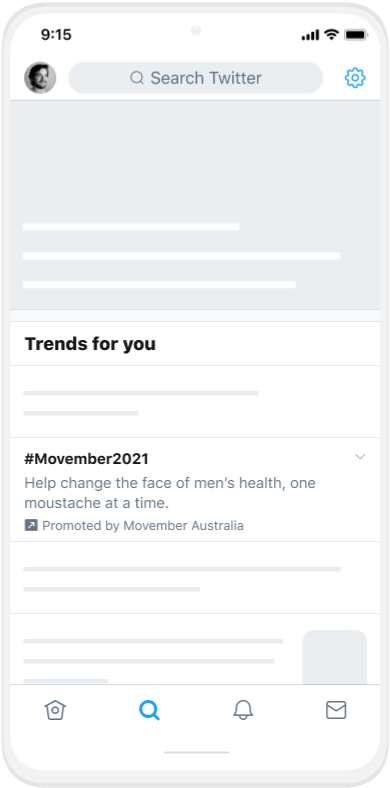 Screenshot example of Twitter follower ad